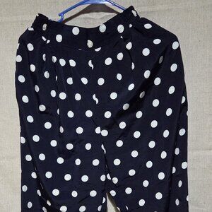 Vintage navy with white polka dots pants